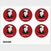 Angela Merkel Runder Aufkleber (Blatt)