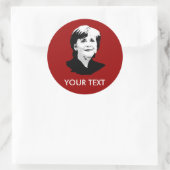 Angela Merkel Runder Aufkleber (Tasche)