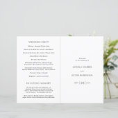 Angela Modern Wedding Program (Stehend Vorderseite)