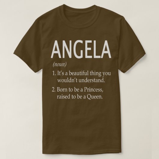 Angela Name Gift T-Shirt (Design vorne)