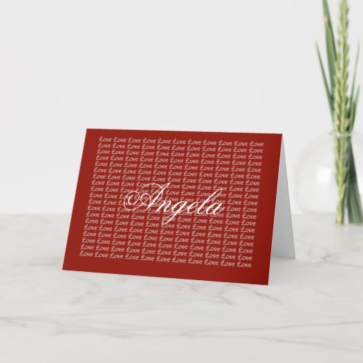 Angela Red Endless Liebe Card Karte (Vorderseite)