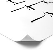 Angela Script Schriftart Glyphs Kontaktformular Poster (Ecke)