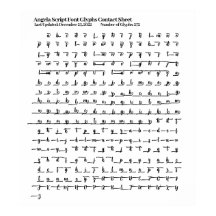 Angela Script Schriftart Glyphs Kontaktformular