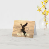 Angeladler Adler in der Abenddämmerung Weihnachtsk Karte (Gelbe Blume)