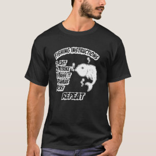 Angelanleitung Werfen Schlag Verfehlen Fluchen Wei T-Shirt