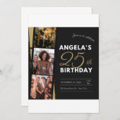 Angela's 25. Geburtstag Einladung (Vorne/Hinten)