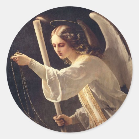 Angelaufkleber Runder Aufkleber (Vorderseite)