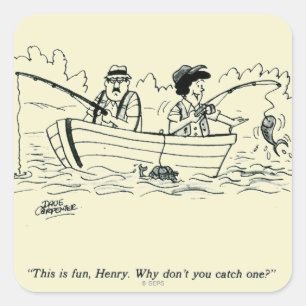 Angelausflug Quadratischer Aufkleber