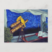 "AngelBelle and the Canaries" Postcard of Painting Postkarte (Vorderseite)