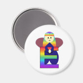 Angelbet Letter E Magnet (Vorderseite/Rückseite)