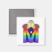 Angelbet Letter M Magnet (Vorderseite/Rückseite)