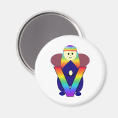 Angelbet Letter V Magnet (Vorderseite/Rückseite)