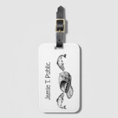 Angelbeutel und Fischwirtschaftskarte Gepäckanhänger (Vorderseite Vertikal)