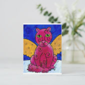 AngelCatPink Postkarte (Stehend Vorderseite)