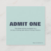 Angelcharta gibt ein Ticket und eine Infokarte zu (Rückseite)