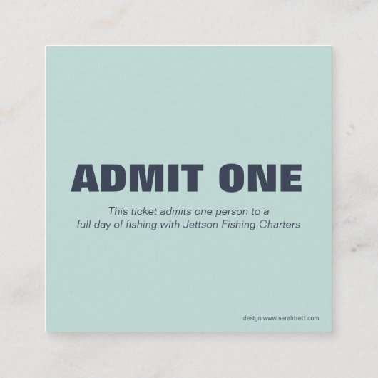 Angelcharta gibt ein Ticket und eine Infokarte zu (Rückseite)