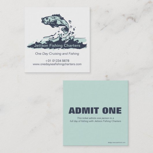 Angelcharta gibt ein Ticket und eine Infokarte zu (Vorne/Hinten)