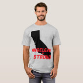 ANGELENO STRONG Red Blk CA Solid Heart T-Shirt (Vorne ganz)