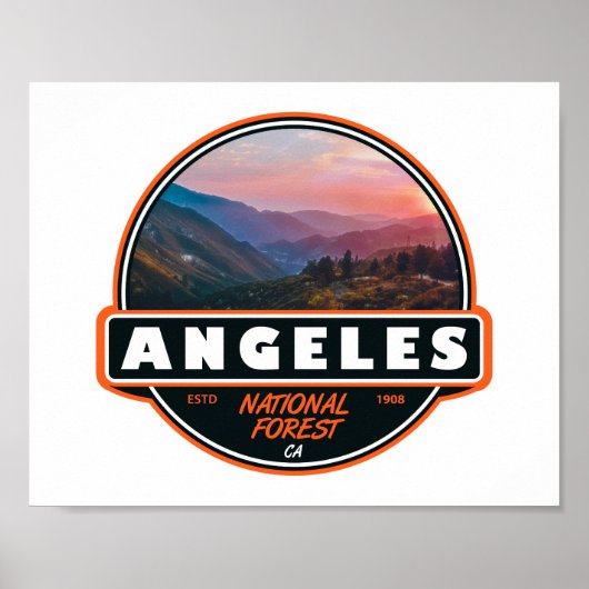Angeles National Forest California Emblem Poster (Vorne)