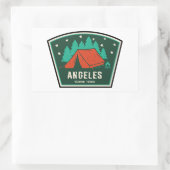 Angeles National Forest Camping Rechteckiger Aufkleber (Tasche)