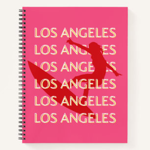 Angeles Travel Art, Kalifornien, Travel Art, Pink Notizblock