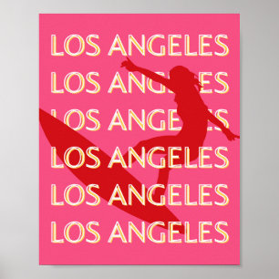 Angeles Travel Art, Kalifornien, Travel Art, Pink Poster