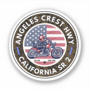 Angeles Wappen Highlights Staat Aufkleber