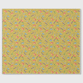 Angeleuten auf Senfgelb Geschenkpapier (Flach)