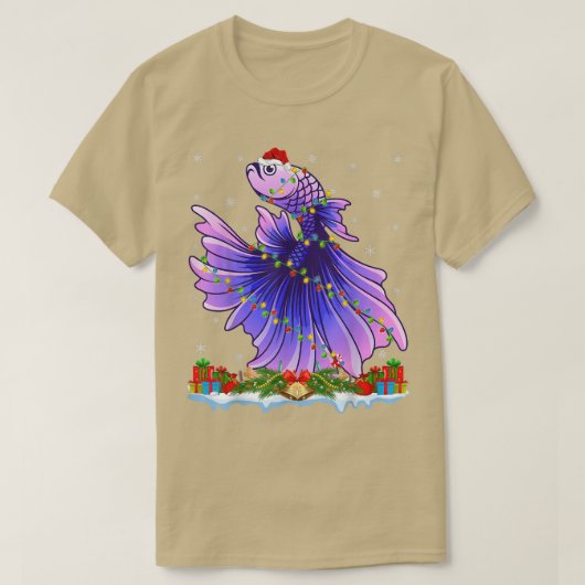 Angelfamilie Matching Santa Betta Fish Chr T-Shirt (Design vorne)