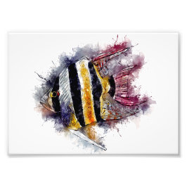 AngelFisch Aquarium Meer Kunstwerk Fotodruck