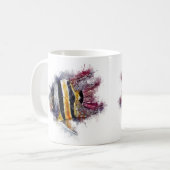 AngelFisch Aquarium Meer Kunstwerk Kaffeetasse (Vorderseite Links)