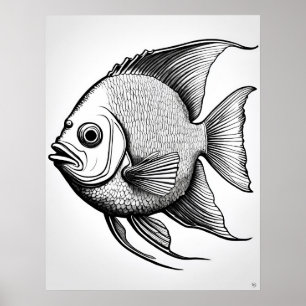 Angelfisch - Art Print Poster