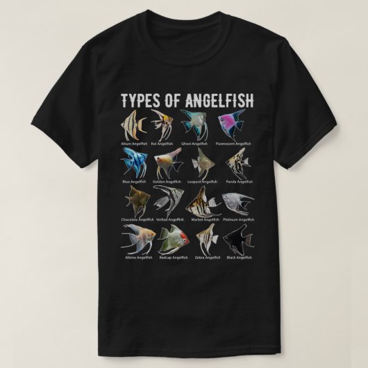 Angelfischarten Shirt Angel Fisch Frischwasser Aq (Design vorne)
