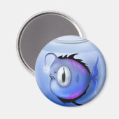 Angelfische Aquarienschale niedlich blau Magnet (Vorderseite/Rückseite)