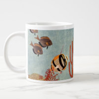 Angelfische auf Korallen, Vintage tropische Fische
