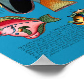 Angelfische mit beliebigem Hintergrund Poster (Ecke)