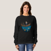 Angelfischen Fisherman Ästhetischer Spaß Souv Sweatshirt (Vorne ganz)