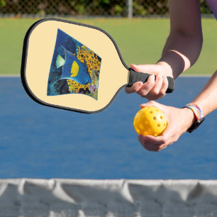 Angelfish am Korallenriff - Fotografisches Design Pickleball Schläger