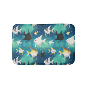 Angelfish Aquarium Pattern Badematte