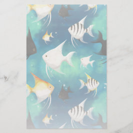 Angelfish Aquarium Pattern Briefpapier