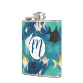 Angelfish Aquarium Pattern Flachmann (Links)