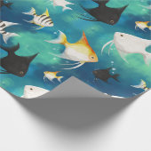 Angelfish Aquarium Pattern Geschenkpapier (Ecke)