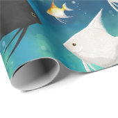 Angelfish Aquarium Pattern Geschenkpapier (Rolleneckpunkt)