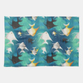 Angelfish Aquarium Pattern Geschirrtuch (Horizontal)