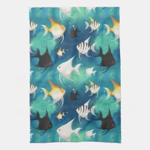 Angelfish Aquarium Pattern Geschirrtuch