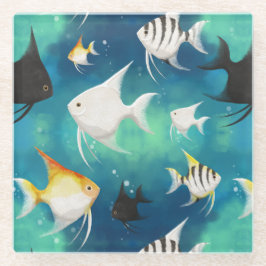 Angelfish Aquarium Pattern Glasuntersetzer