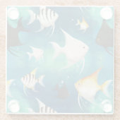 Angelfish Aquarium Pattern Glasuntersetzer (Rückseite)