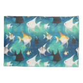 Angelfish Aquarium Pattern Kissenbezug (Rückseite)