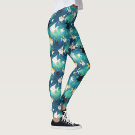 Angelfish Aquarium Pattern Leggings