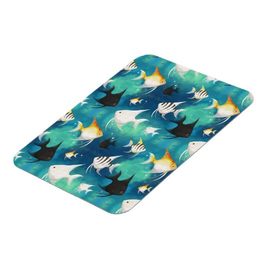 Angelfish Aquarium Pattern Magnet (Linke Seite)
